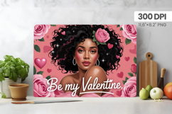 Afro Girl/Woman Melanin braided hair Cutting Board PNG Desig Product Image 1