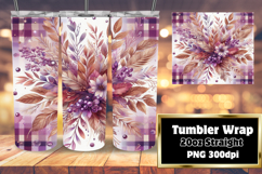 Custom Wraps for 20oz Tumbler , Autumn Flower Product Image 1