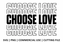 Choose Love SVG | Stacked SVG Product Image 2