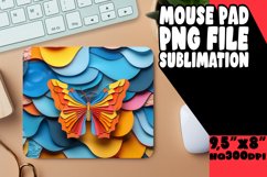 Butterfly Bloom Sublimation Mouse Pad - 3D Design Product Image 1