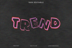 Retro Neon Pixel Text Effect Photoshop Template Product Image 1