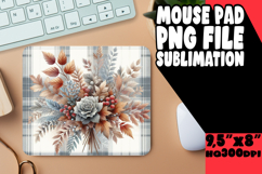 Whimsical Mouse Pad Design Sublimation, Autumn Flower Product Image 1