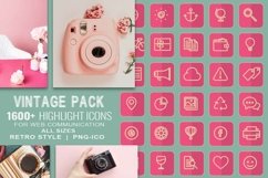 1600 Vintage Icons Pack PNG-ICO Vol.3 Product Image 1