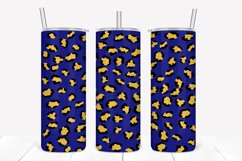 Indigo Leopard Print 20oz Skinny Tumbler Sublimation Product Image 1