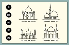 simple mosque collection line art design Product Image 1