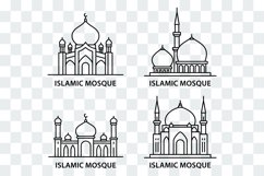 simple mosque collection line art design Product Image 2