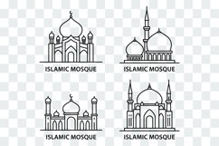 simple mosque collection line art design Product Image 2