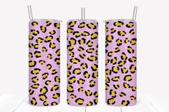 Lilac Leopard Print 20oz Skinny Tumbler Sublimation Product Image 1