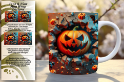RADIANT 15oz Mug Wrap PNG Design , 3D Pumpkin Product Image 1