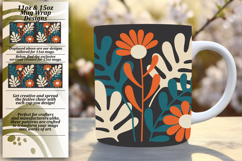 Colorful 11oz Mug Wrap Png Template , Flowers Product Image 1