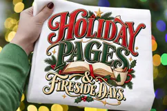 Holiday Pages & Fireside Days PNG, Christmas Book Lover Sub Product Image 1