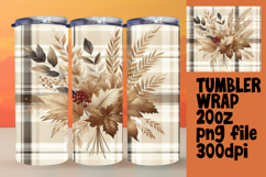20oz Tumbler Template for All Occasions , Autumn Flower Product Image 1