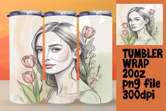 FASHIONABLE 20oz Tumbler PNG Design , Beauty Woman Product Image 1