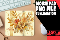Sweet Mouse Mat Sublimation PNG, Autumn Flower Product Image 1