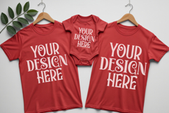 Christmas Family Matching Group T-Shirt Mockups | Holiday Fl Product Image 1