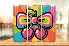 Valentine’s Day 3D Cherry &amp; Bows Tumbler Wrap PNG Big Bundle Product Image 4