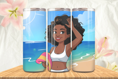 Black Girl Magic Black Woman Positive mind 20oz Tumbler wrap Product Image 1