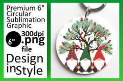 Trendy Round Design for Keychain Art , Gnomes Product Image 1