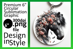 Bright Round Design Sublimation Template , Horse Product Image 1