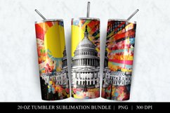 Washington Pop Art 20 oz Skinny Tumbler Sublimation Product Image 2