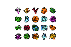 Colorful coral and underwater marine life collection Product Image 1