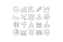 Data analysis visualization icon set collection Product Image 1