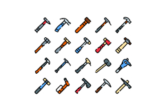 Hand tool hammers collection for construction and repair wor Product Image 1