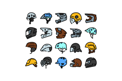 Helmets collection featuring various safety headgear types Product Image 1