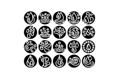 Water drop and liquid icons vector set Product Image 1