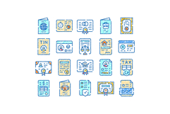 Official document icons representing various legal certifica Product Image 1