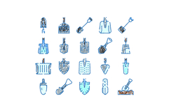 Garden and construction tools spade shovel trowel set Product Image 1