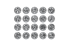 Delicious pizza meal collection creating outline icons Product Image 1