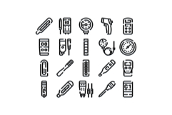 Collection of various thermometers and temperature measureme Product Image 1