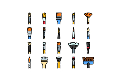 Artistic brush tool set for painting and decorating projects Product Image 1