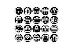 Various bags icons collection representing luggage, travel, Product Image 1