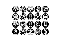 Navigational compass icons showing direction and orientation Product Image 1