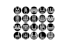 Internet router modem wireless connection technology icons Product Image 1