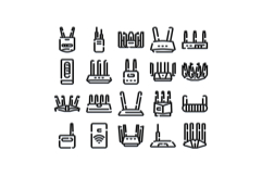 Wireless router and modem devices collection set Product Image 1