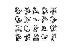 Satellite antenna dishes receiving sending communication sig Product Image 1