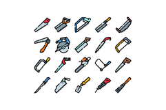 Saw tools pattern representing construction and carpentry eq Product Image 1