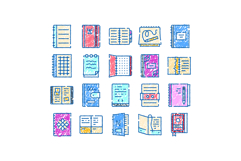 Collection of various doodle styled notebooks and journals Product Image 1
