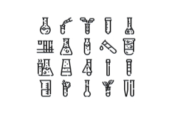 Science laboratory glassware experimenting chemistry and bio Product Image 1