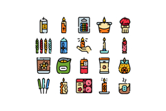 Aromatic burning candles collection depicting spa and relax Product Image 1