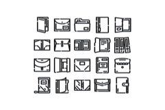 Office documents organizing and archiving folder icons Product Image 1