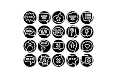 Communication chat message bubbles ui icons collection Product Image 1