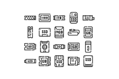Computer data storage devices technology collection Product Image 1