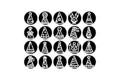 Party hats icons collection for celebration events Product Image 1