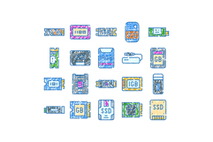 Hand drawn doodle computer data storage devices Product Image 1