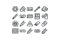 Eraser stationery school office supply tool symbols Product Image 1