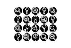 Magnifying glass search icons set concept Product Image 1